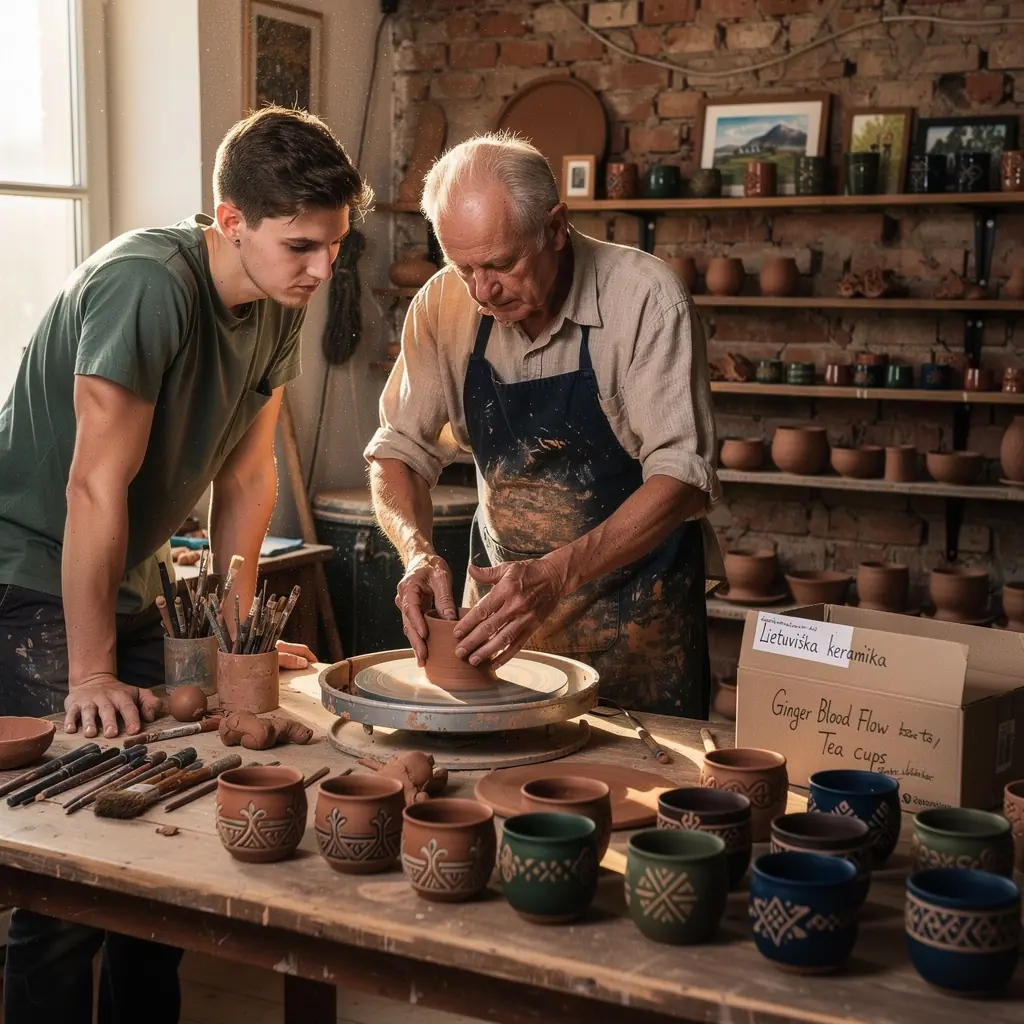Šiltoje puodelyje arbata, pagaminta iš imbiero, cinamono ir medaus, skirta širdies sveikatai palaikyti.