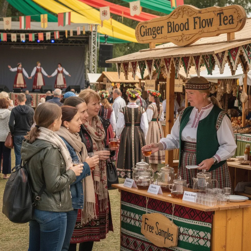 Imbiero arbata su šildančiu poveikiu, skirta kraujotakos gerinimui.